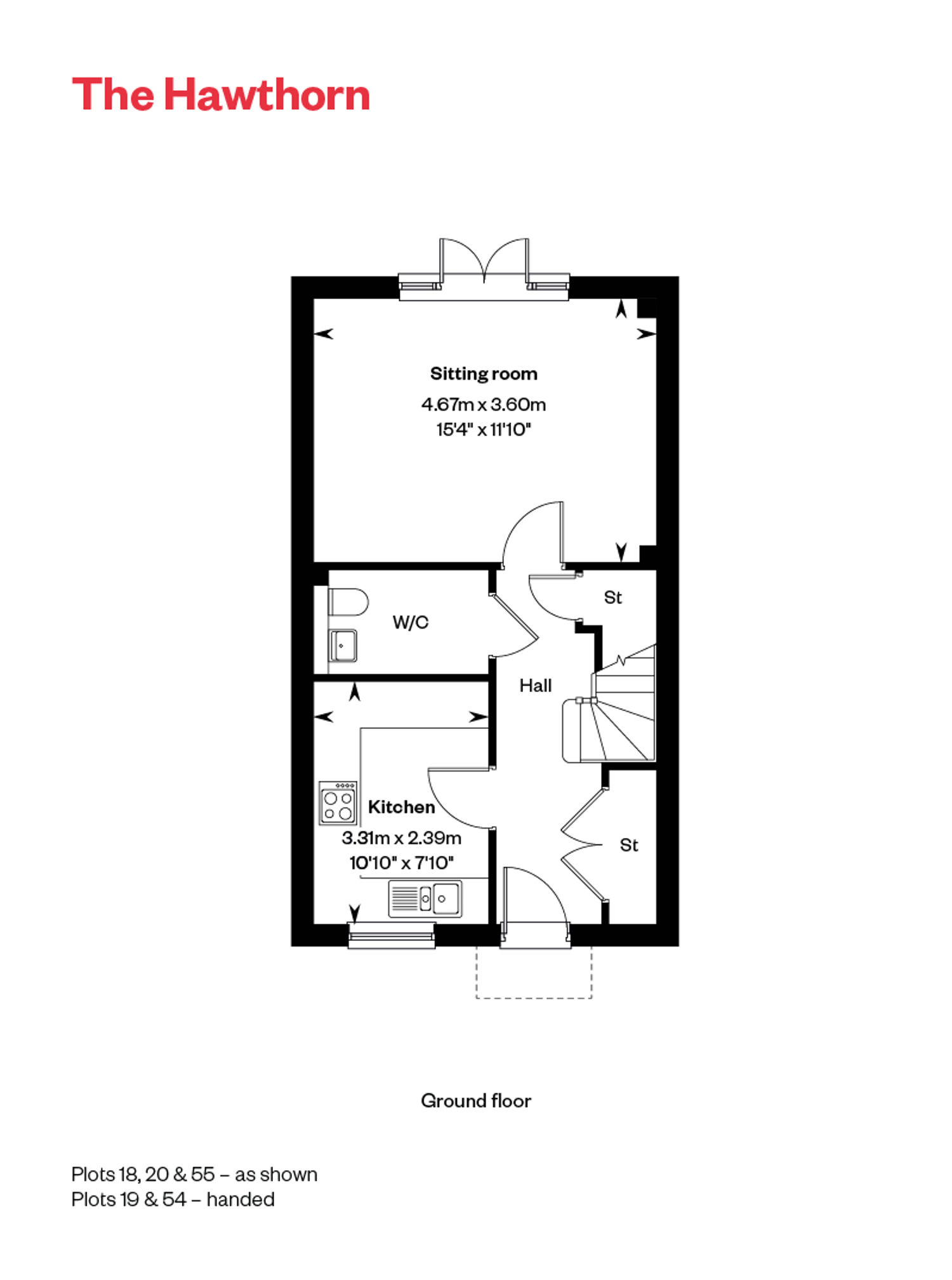 The Hawthorn GF Floor Plan Ingatestone Grove, Essex