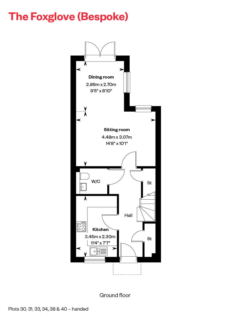 The Foxglove Bespoke GF Floor Plan Ingatestone Grove, Essex