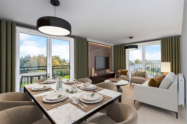 Cala homes - CGI - Apartment - Living Area
