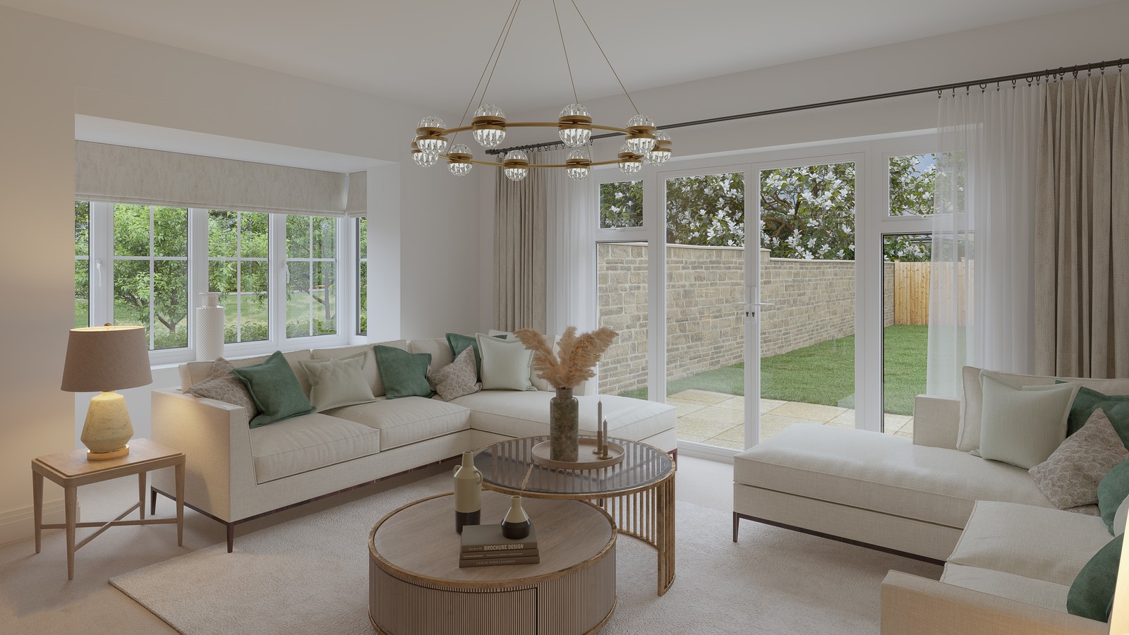 Computer generated image of the 5 bedroom Yew sitting room at Cala's Purton development close to Swindon