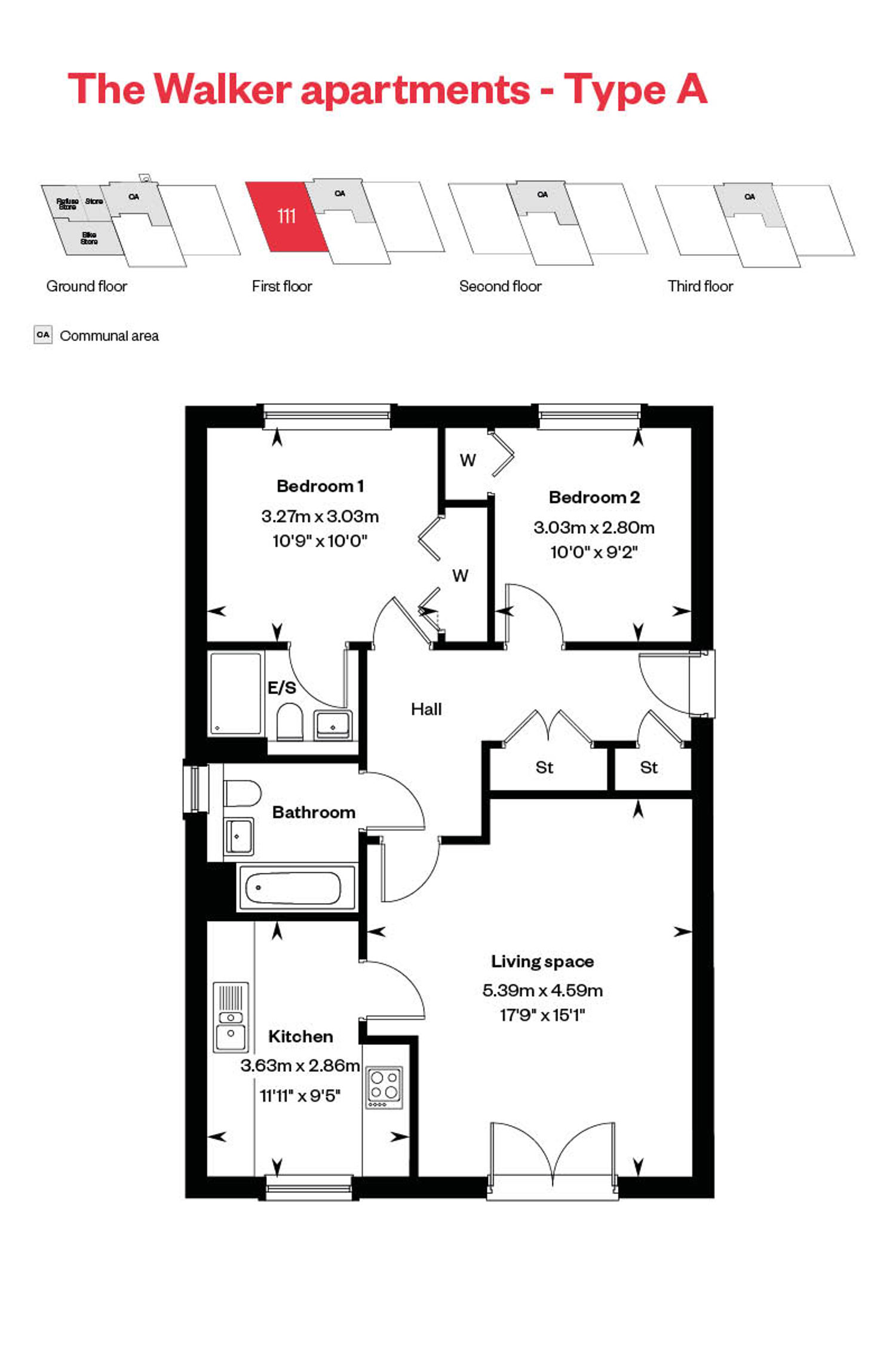 Rosebery Wynd The Walker Apartments Web Floorplans Plot 111