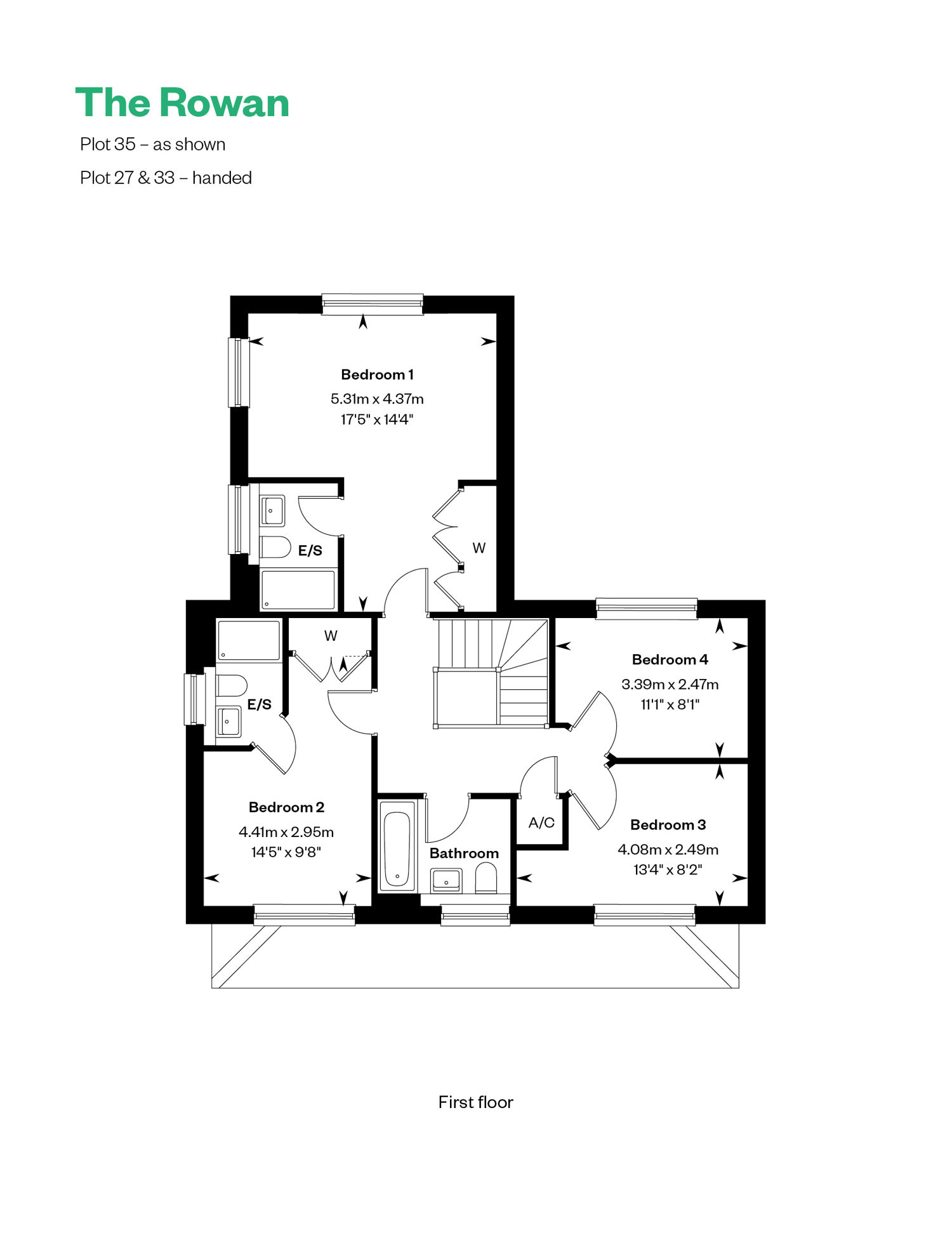 4057863 CALA THA The Willows, Burridge The Rowan Floorplan FF