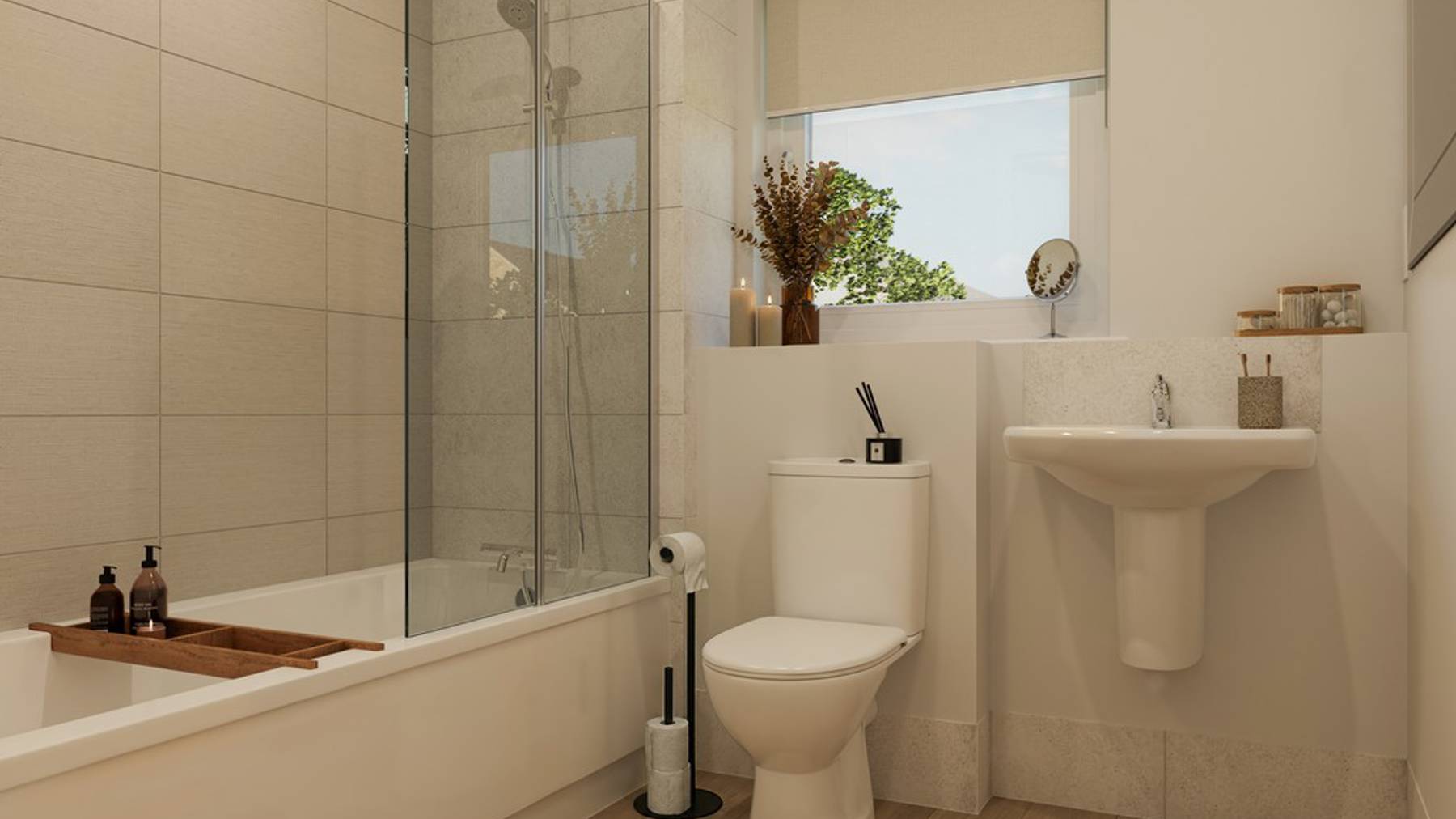 Hale Apartment Bathroom CGI Waterbeach, Cambridge
