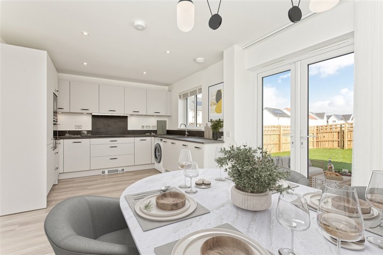 3 bedroom plus study home | virtually staged kitchen and dining area