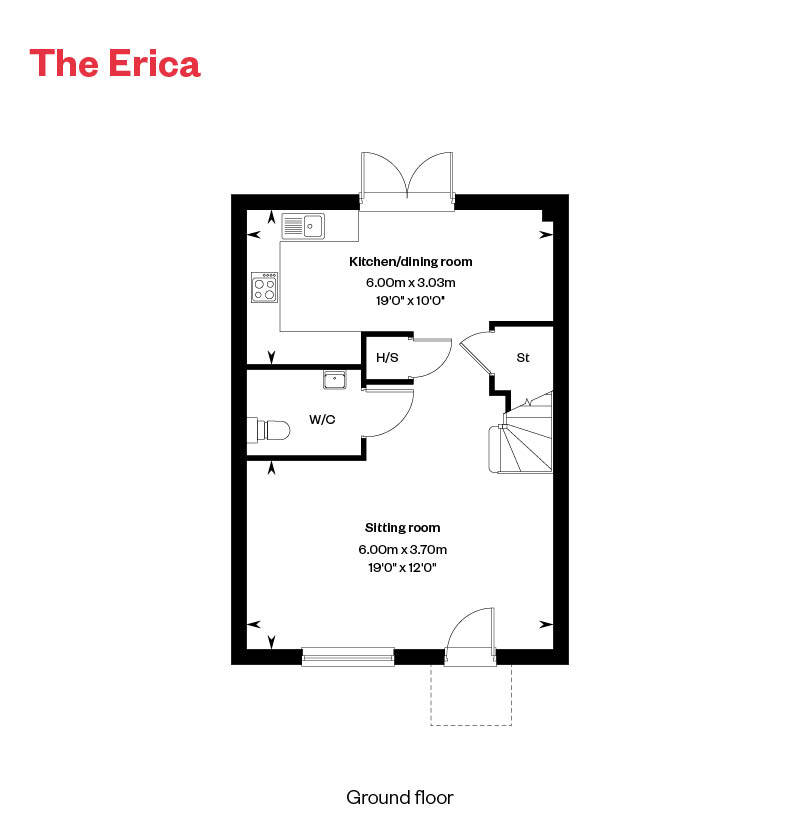 The Erica Floorplan Ingatestone Grove Ground Floor