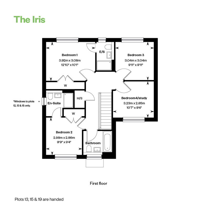 The Iris Floor Plan FF Randall Fields, Stotfold