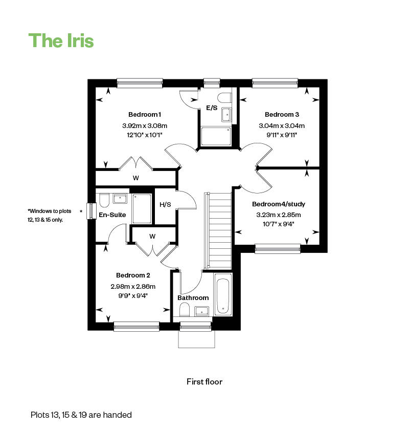 The Iris Floor Plan FF Randall Fields, Stotfold