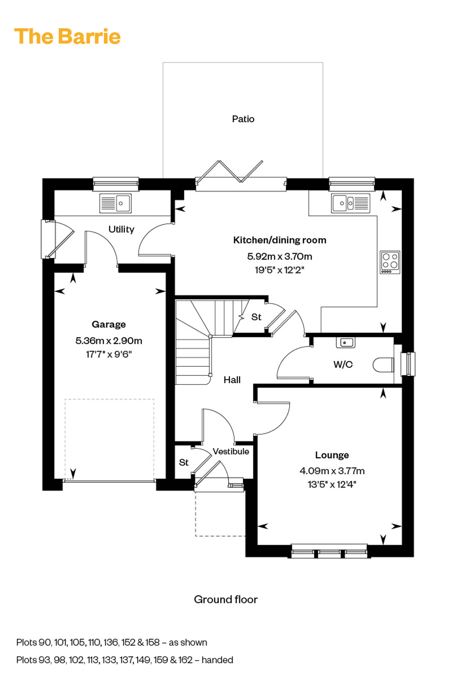 4013582 Cala East Colliers Gate Web Floorplans 800X1200 The Barrie GF