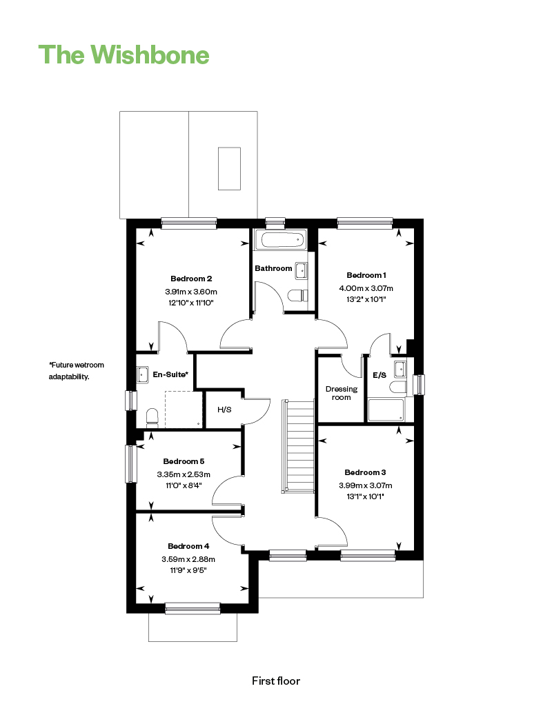 The Wishbone Floor Plan FF Randall Fields, Stotfold
