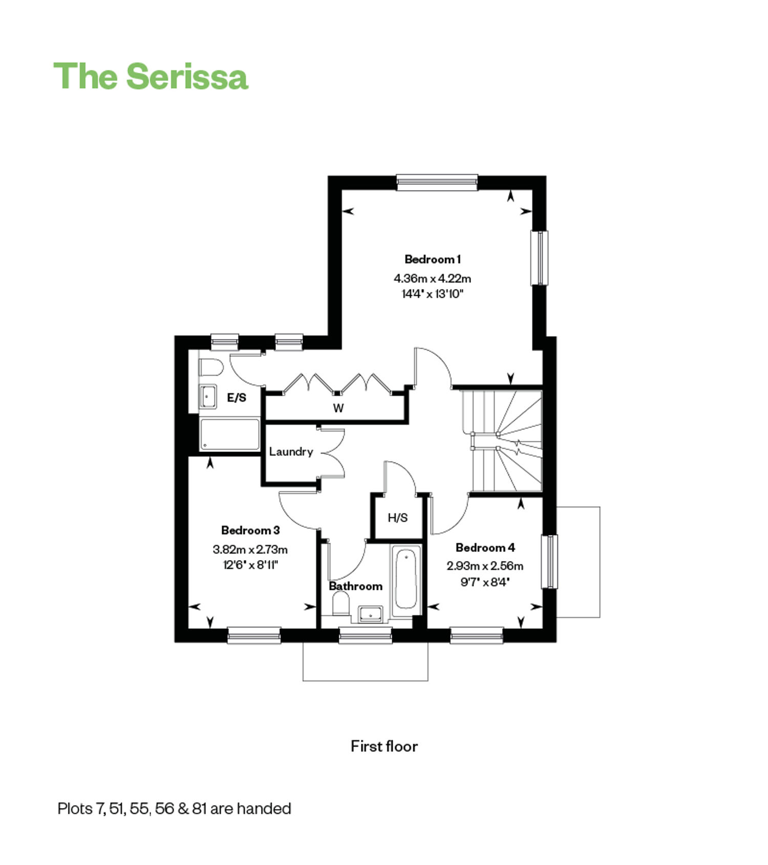 The Serissa Floor Plan FF Randall Fields, Stotfold