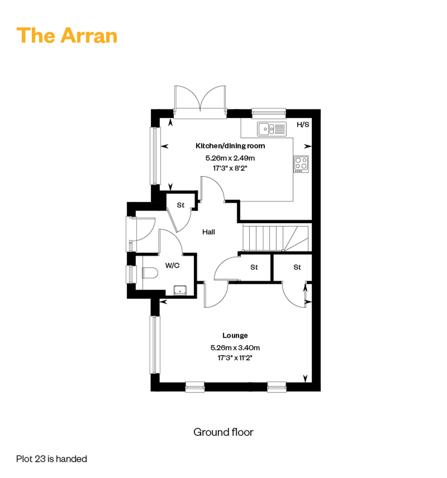 5072205 CALA WEST Lathallan Grange Floorplan Inserts Web The Arran GF 1200X800