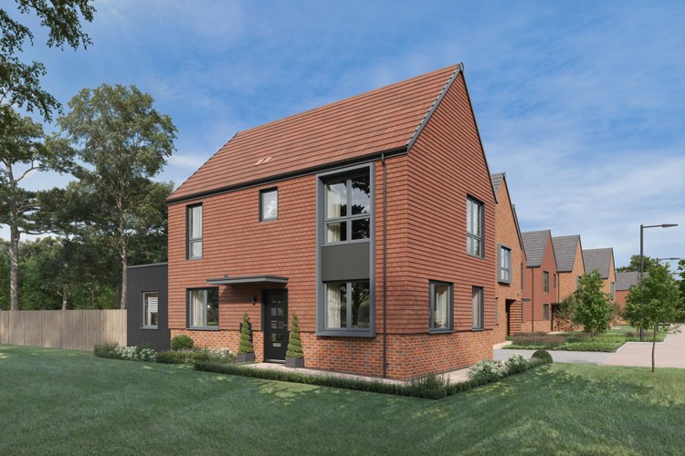 CGI of new build homes in Weybridge