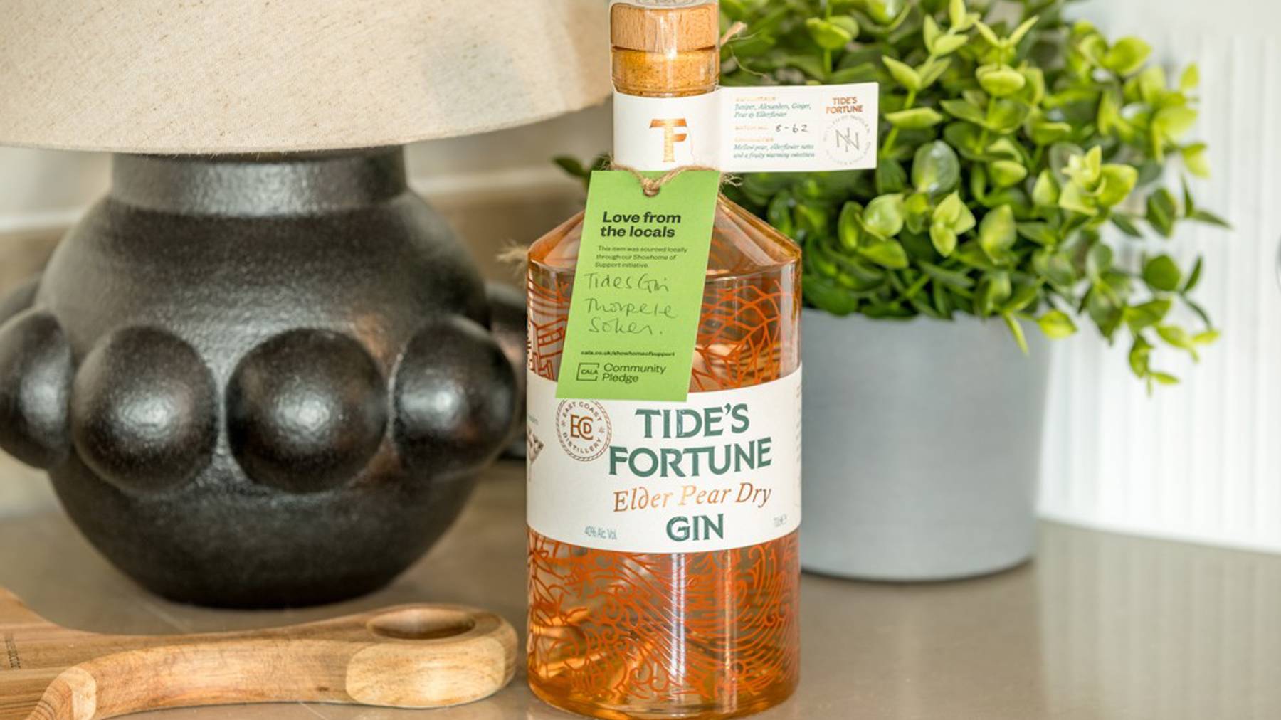 Tides Fortune Elder Pear Dry Gin_East Coast Distellery_Ufford Chase Showhome of Support