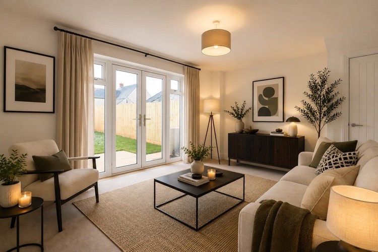 Bayberry house type sitting room, 2 bedroom house for sale in Chipping Norton