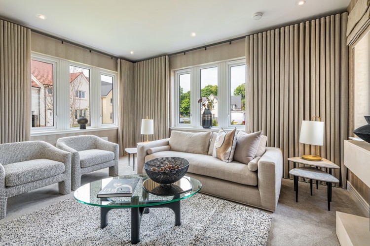 5 bedroom showhome | open plan kitchen, dining, and family area