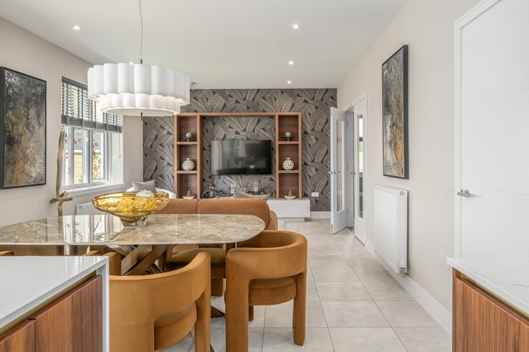5 bedroom home for sale | kitchen, dining and family area | Cala Homes 