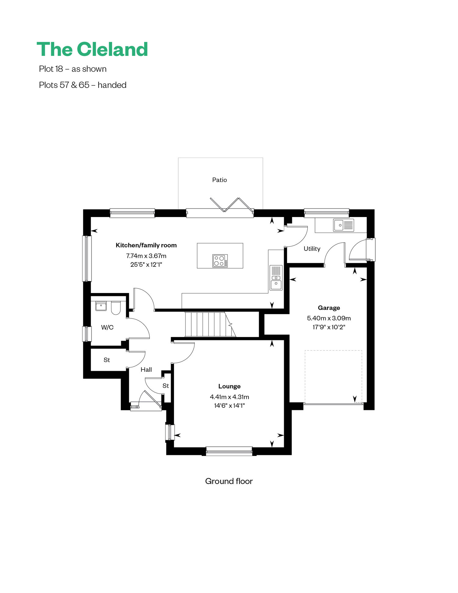 4150387 CALA WEST Ballagan Woods Web Floorplans The Cleland GF 885X1146px