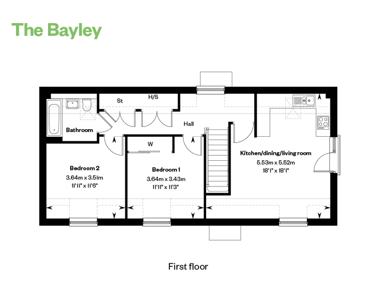 Floorplan of house for sale at Worting Park. New homes for sale in Basingstoke