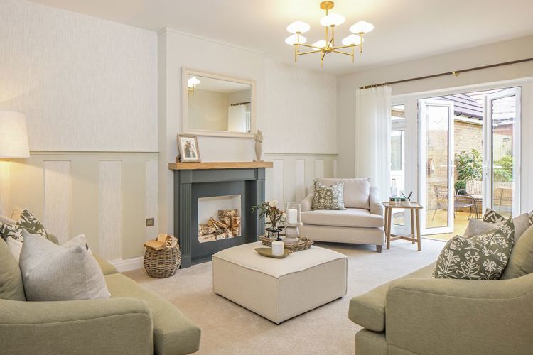 Waltham sitting room in our new build houses for sale potters bar