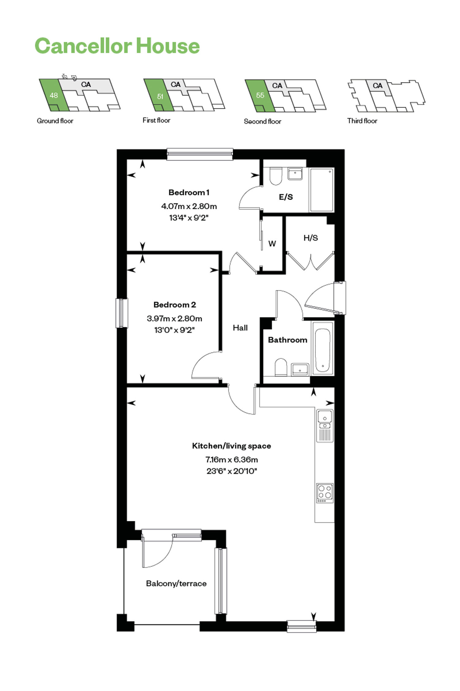 7770875 CALA SOUTH Kings Barton Cancellor House Apartments Plot 48 51 55 Web Floorplans 800X1200