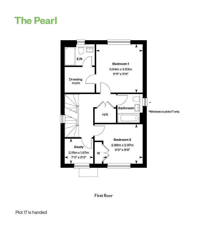 The Pearl Floor Plan FF Randall Fields, Stotfold