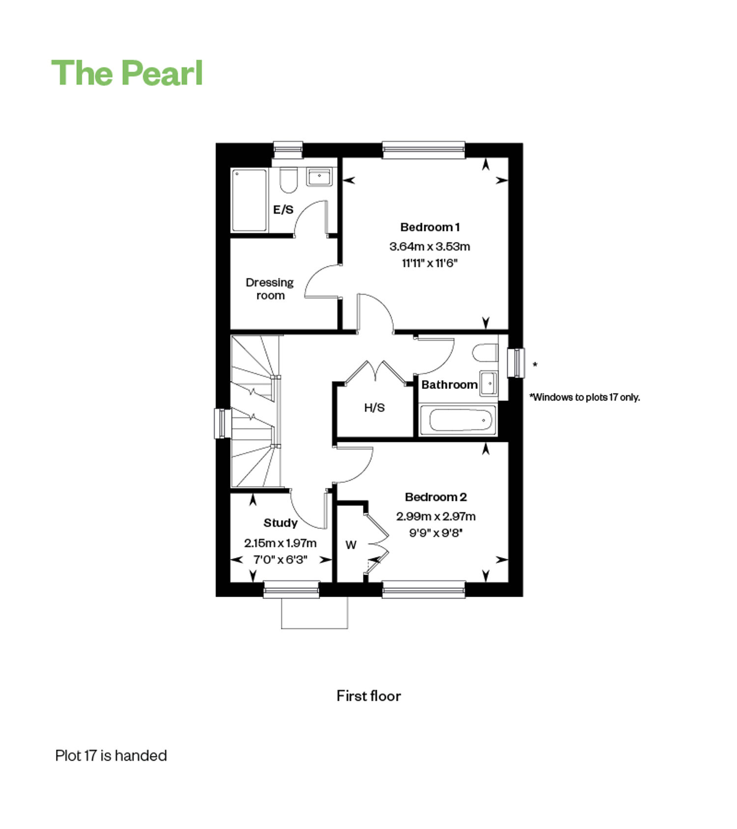 The Pearl Floor Plan FF Randall Fields, Stotfold