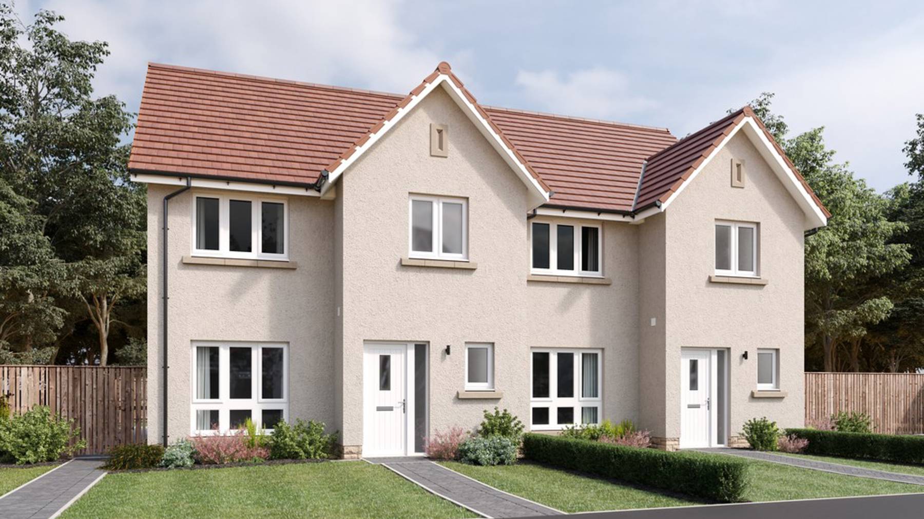 The Banton External CGI | 3 bedroom home for sale in Millerhill