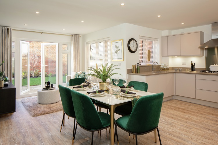 Example Interior Kitchen, Dining, Family Room