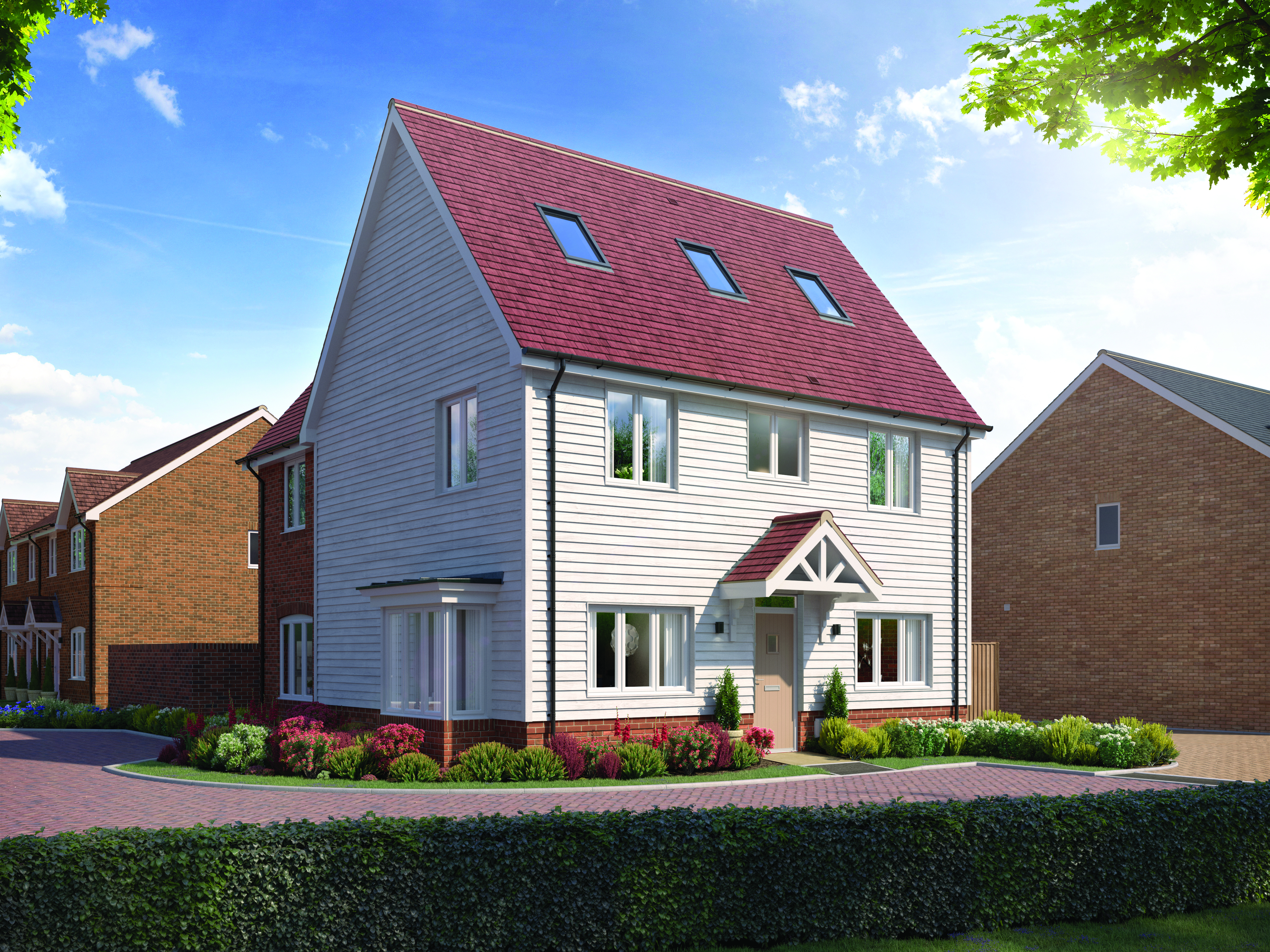 Computer Generated Image of 4 bedroom house for sale in Oxfordshire. Cala at Nobel Park, Didcot.