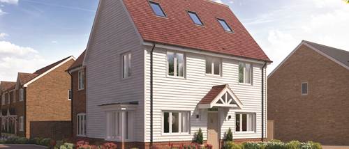 Computer Generated Image of 4 bedroom house for sale in Oxfordshire. Cala at Nobel Park, Didcot.