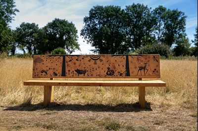 Surrey Samaritans volunteer designs bench for new Godalming greenspace