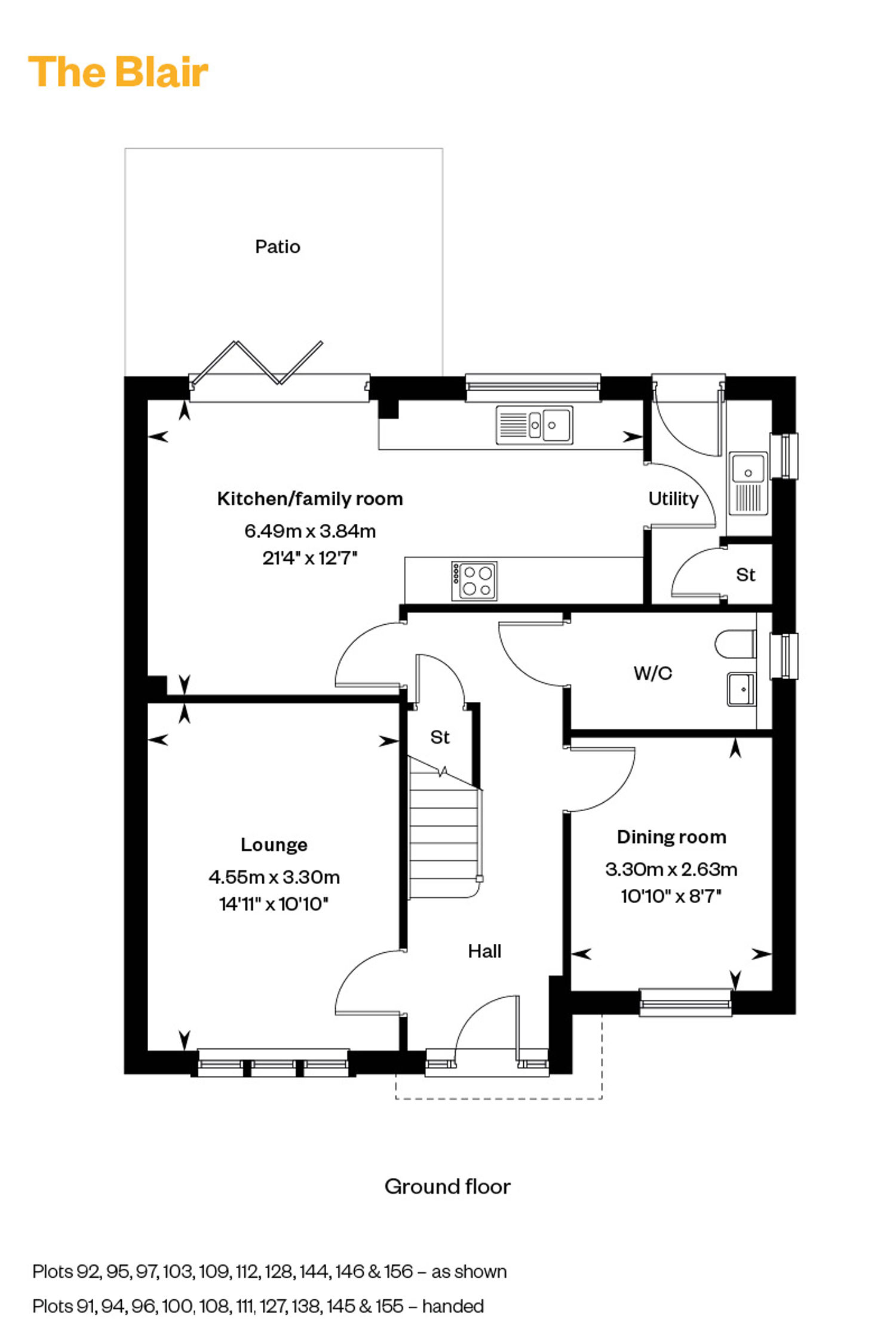 4013582 Cala East Colliers Gate Web Floorplans 800X1200 The Blair FF