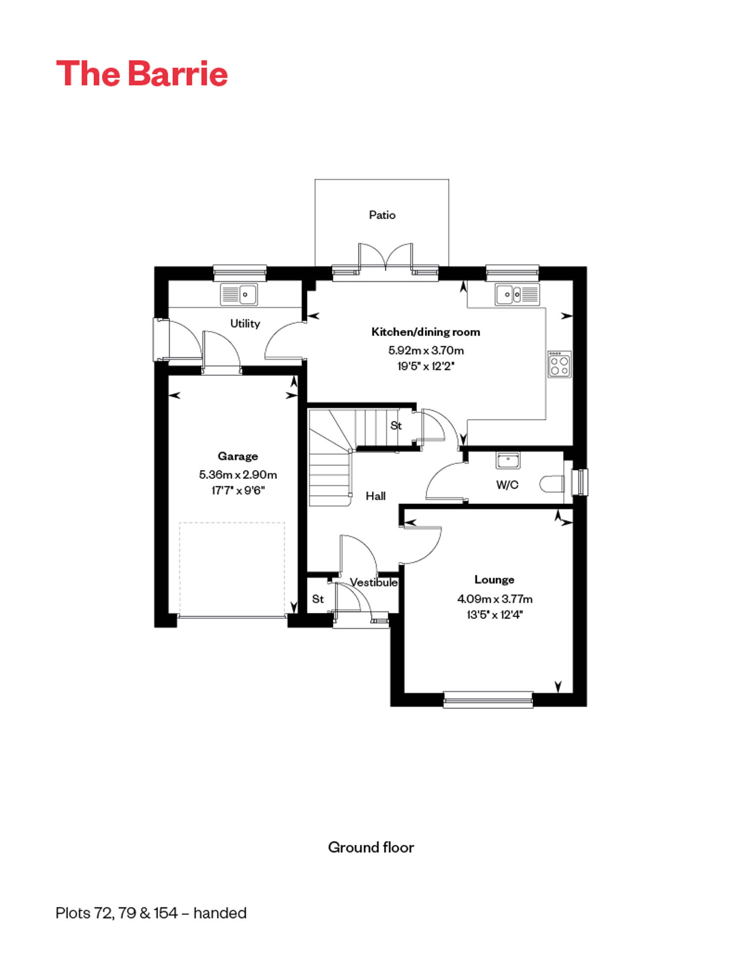 5363231 CALA WEST Cornhill Village Home Styles Web Floorplans 800X1200 The Barrie GF 7454599