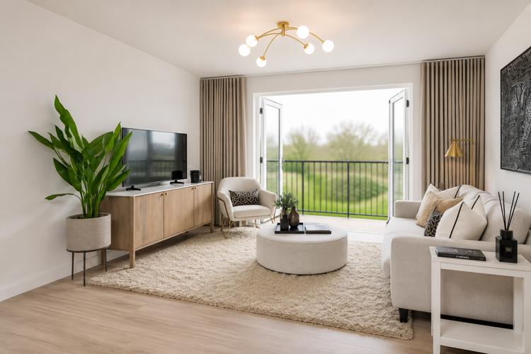 Living room in apartments for sale kings langley