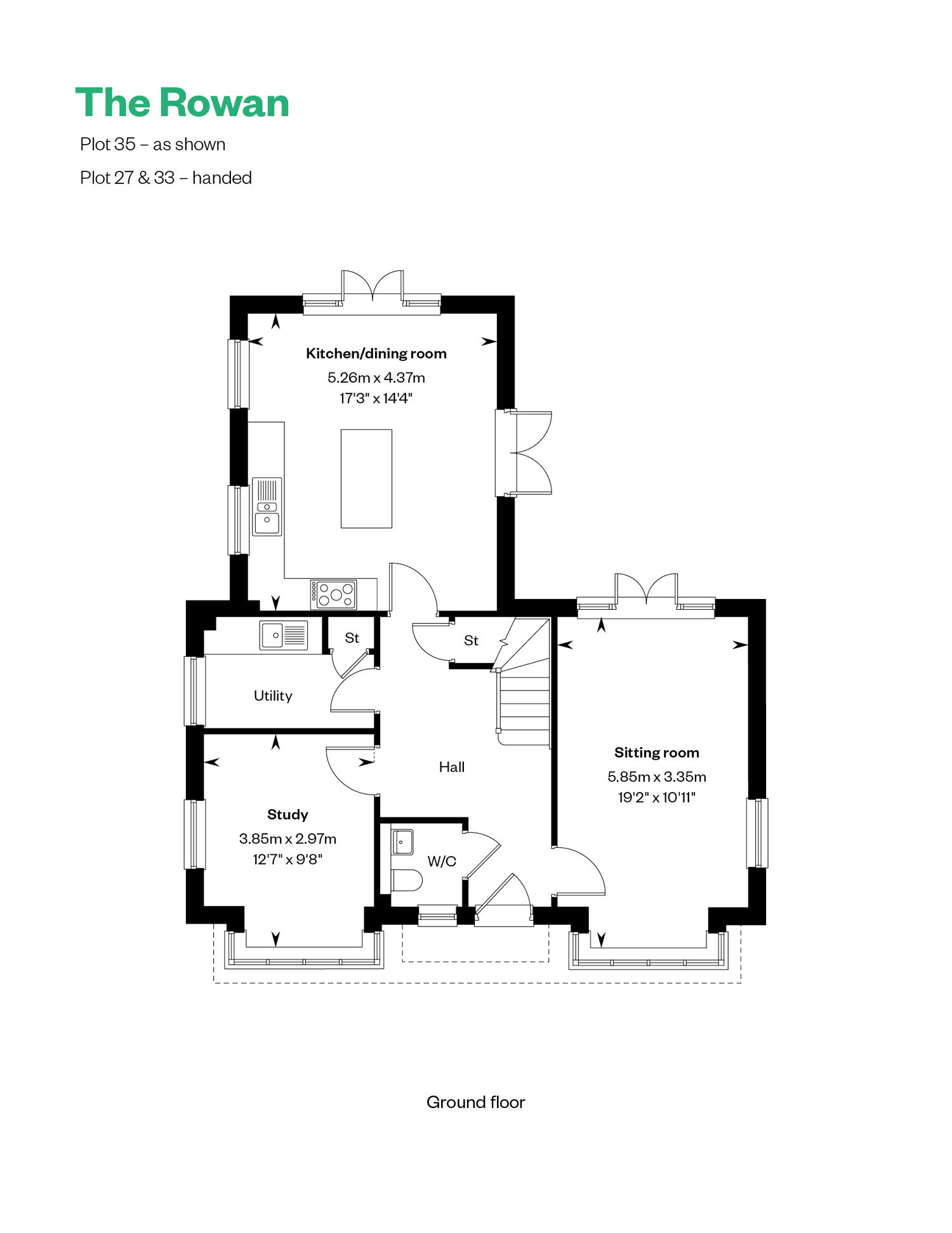 4057863 CALA THA The Willows, Burridge The Rowan Floorplan GF