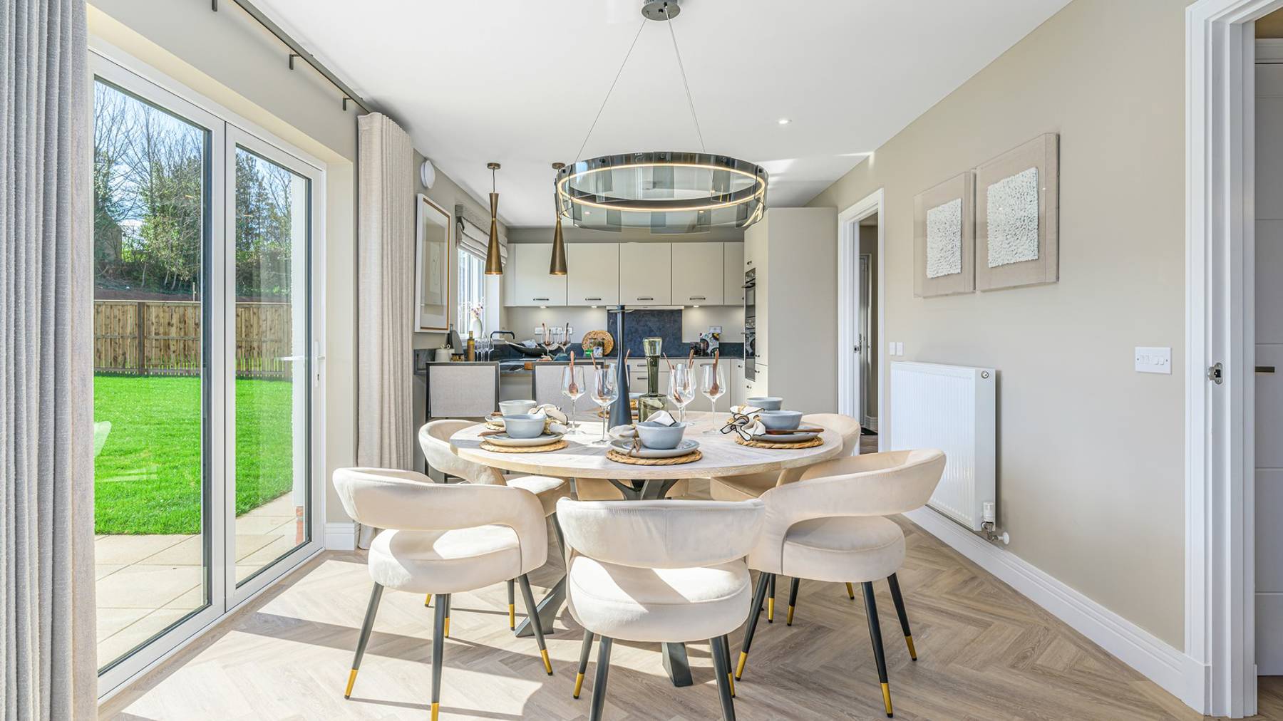 Kitchen/dining area in Elliot showhome at Longbanks Green | Homes for sale in Dunbar