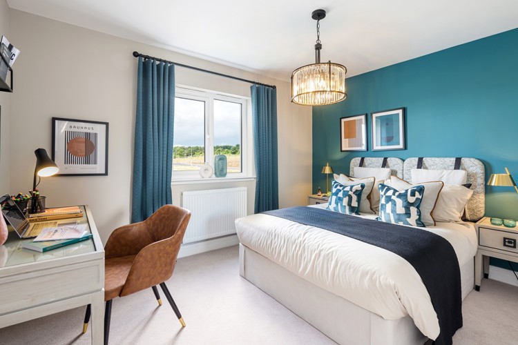 4 bedroom showhome | Light-filled generous bedroom with fitted wardrobes