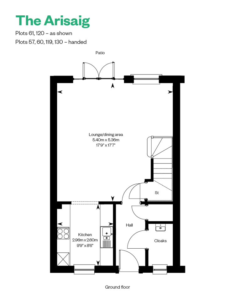 Floorplan GF - The Arisaig at Weaver's Brae