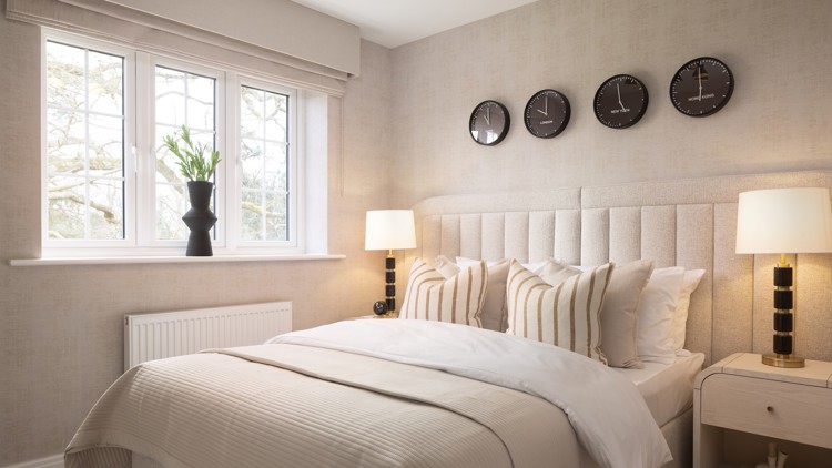 Bedroom of house for sale at Worting Park. New homes for sale in Basingstoke