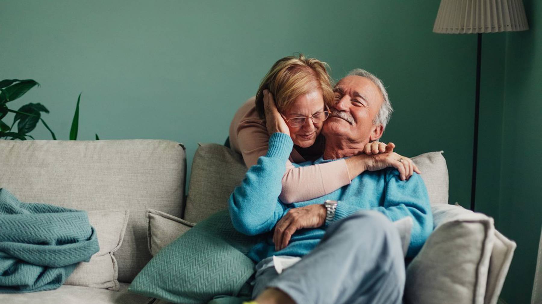 Couple embracing