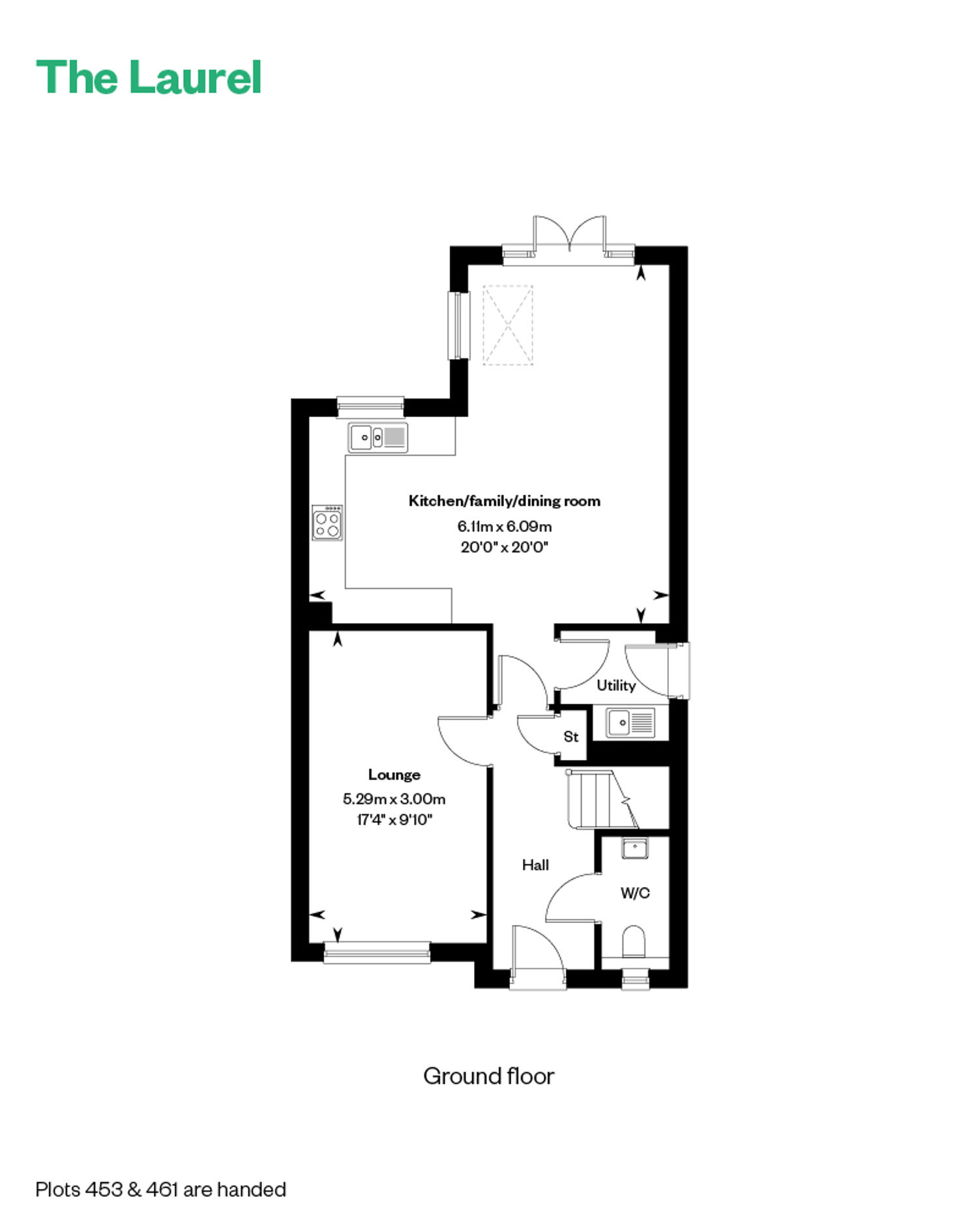 Ground floor of the Laurel house type 