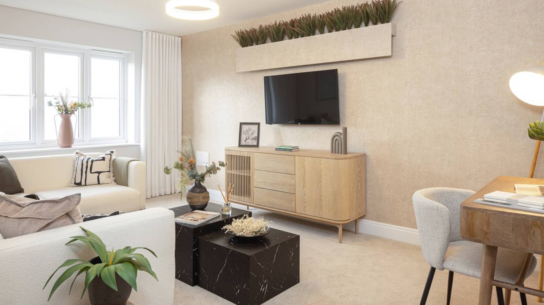 Cala Homes Himley Village Peony Living Room