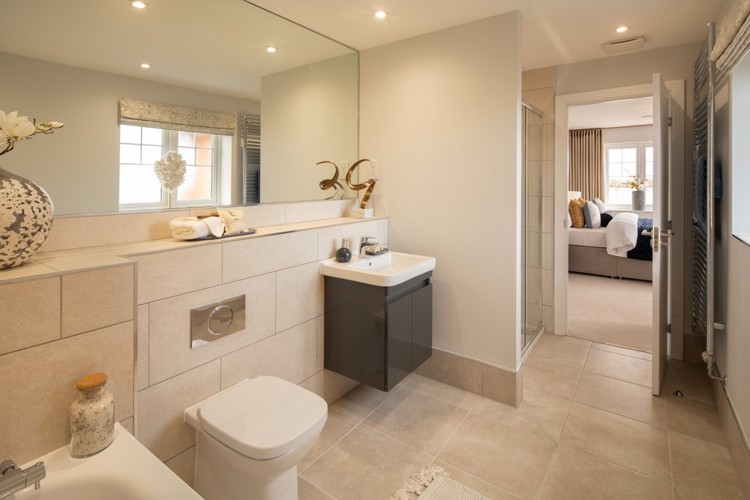 Indicative photography of the En-suite area of a 5 bedroom home for sale built by CALA Homes at The Orchards, Purton, Wiltshire near Swindon