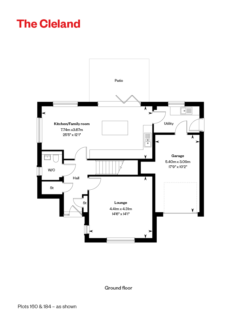 5363231 CALA WEST Cornhill Village Home Styles Web Floorplans 800X1200 The Cleland GF 7476743