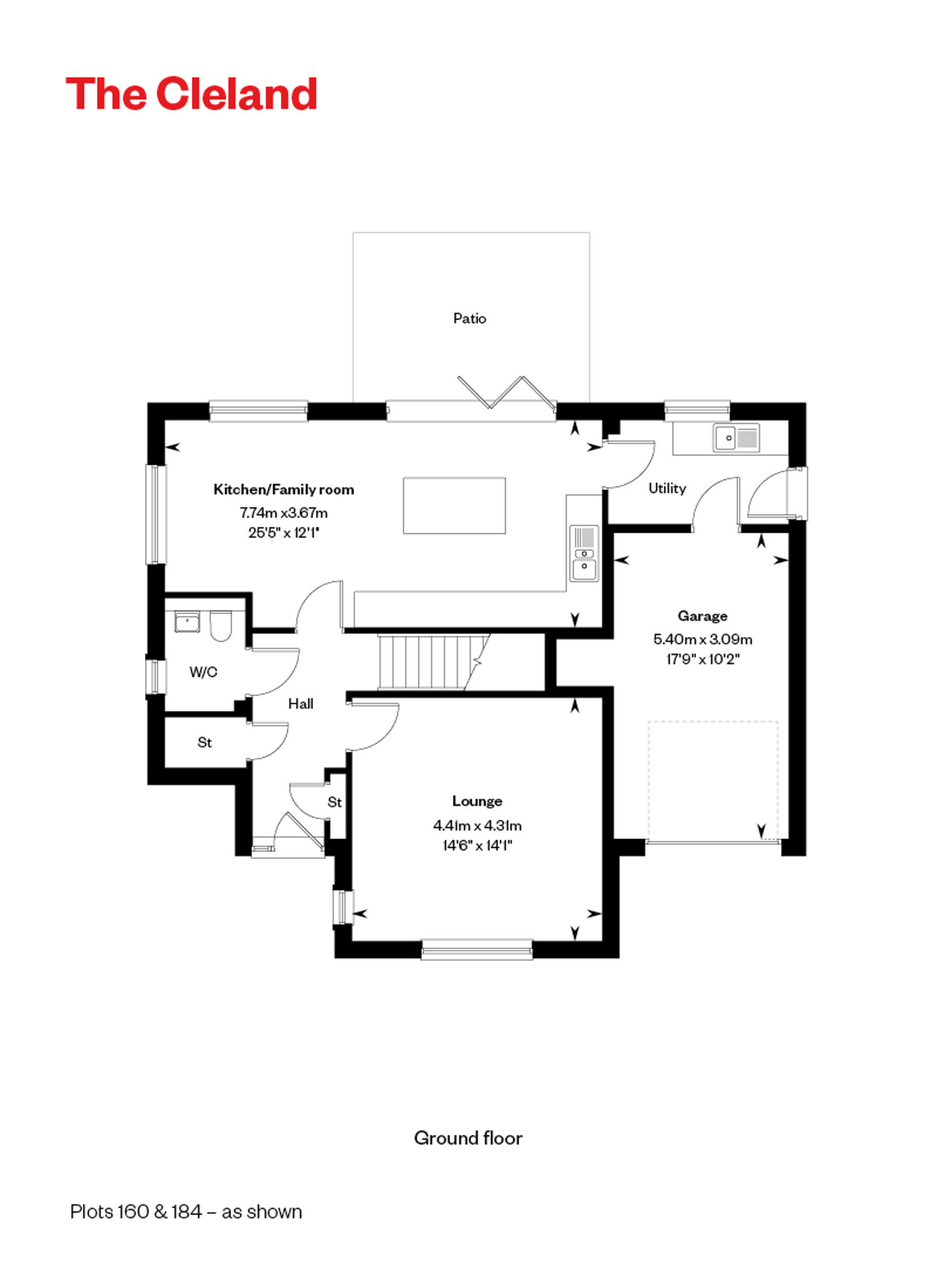 5363231 CALA WEST Cornhill Village Home Styles Web Floorplans 800X1200 The Cleland GF 7476743