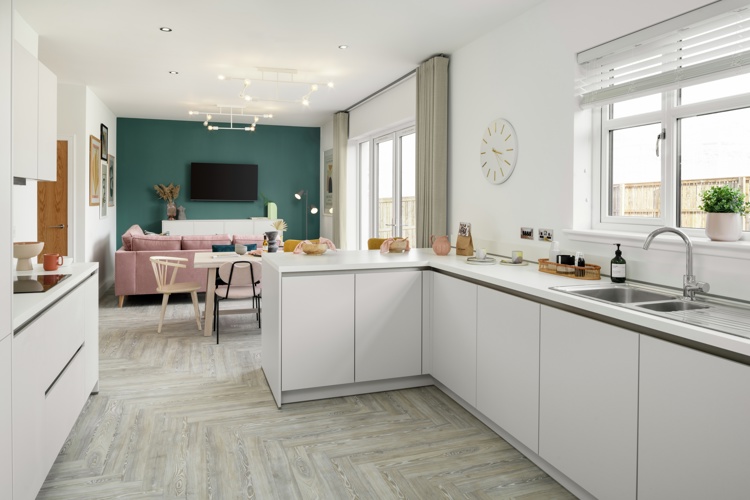 Vb1972665 Cala North Craibstone Estate South Plot 274 The Garvie Kitchen To Family Area