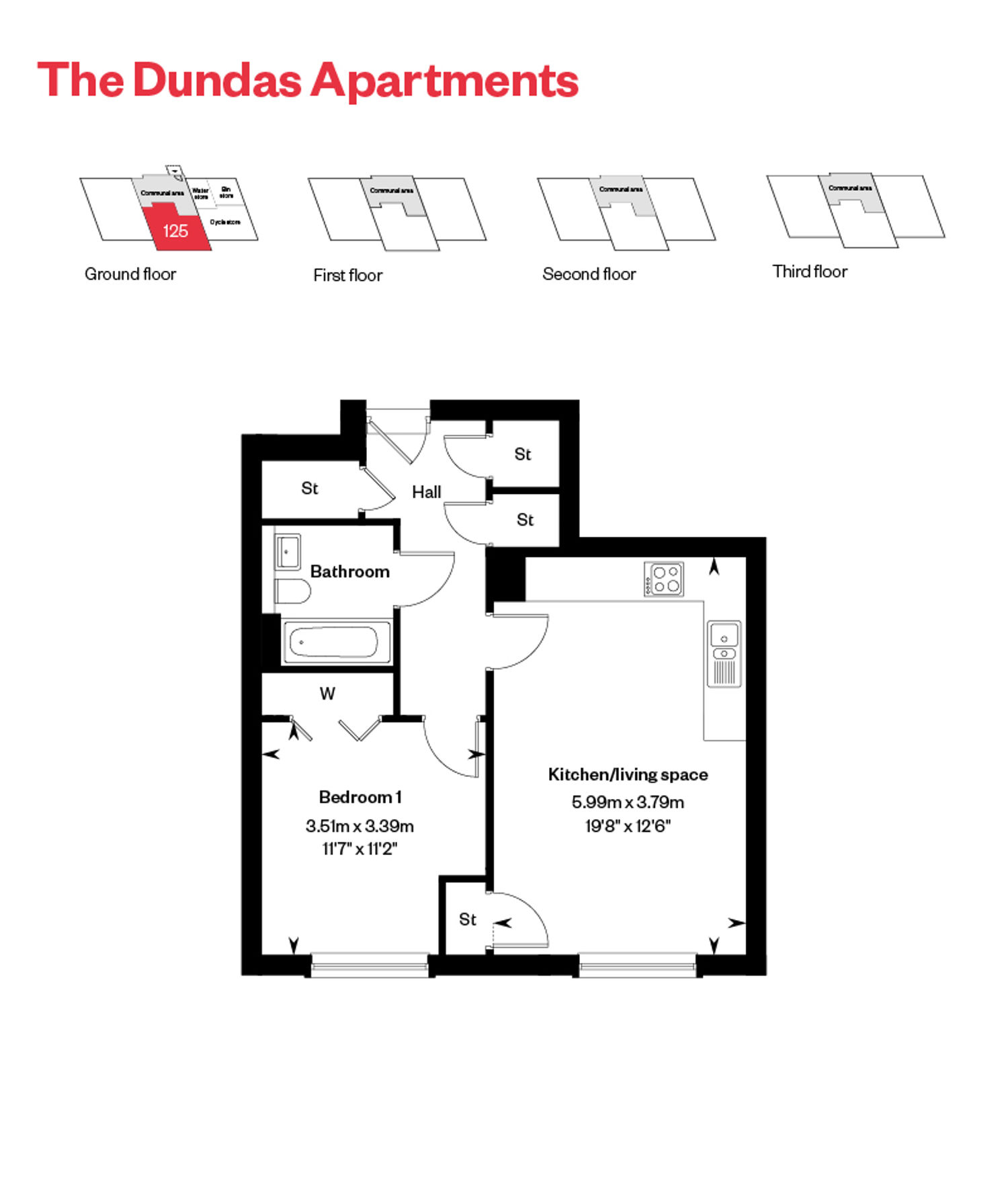 Rosebery Wynd - Dundas Apartment Floor Plan - Plot 125