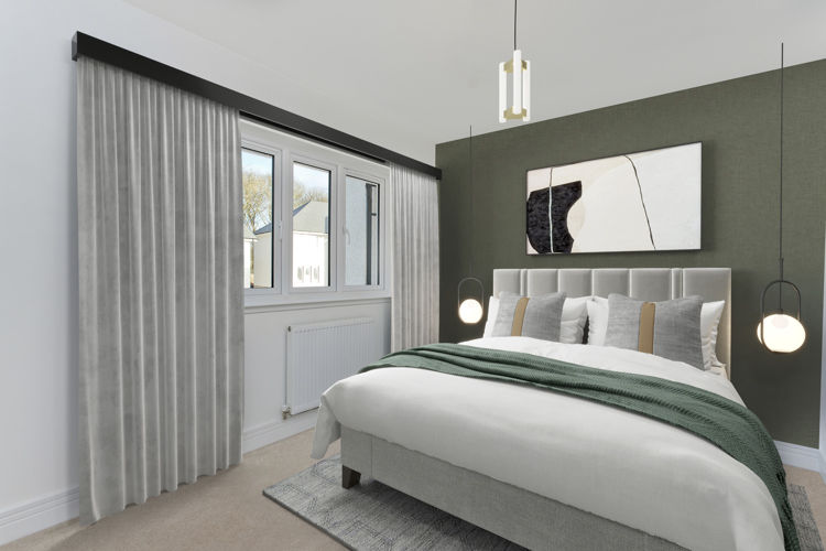 06 Bed 2 With Wallpaper VS