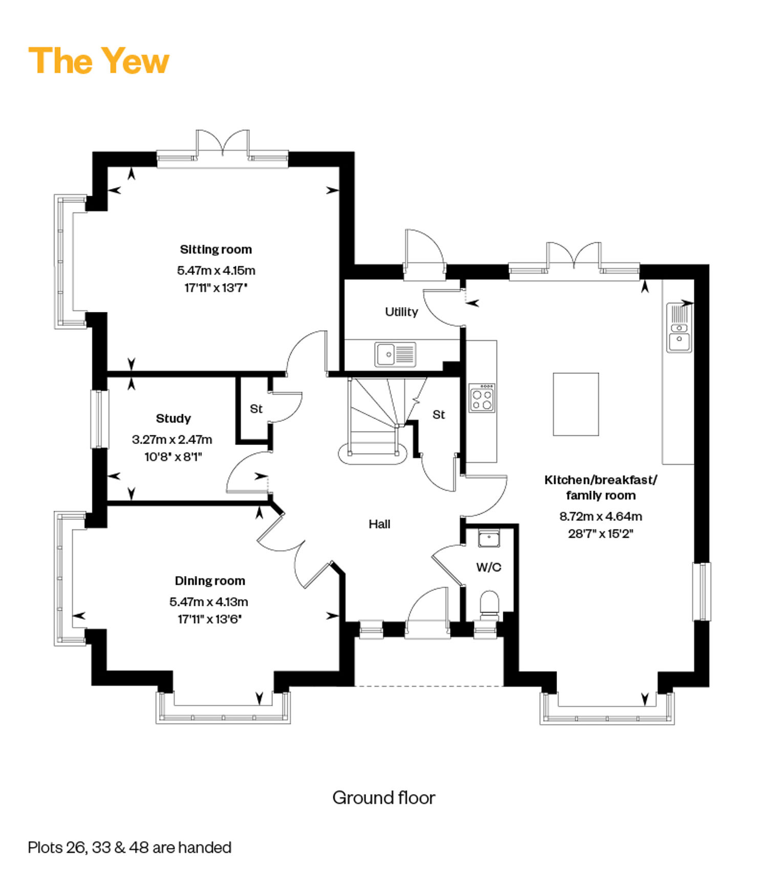 Bliss Willows Floorplans The Yew Ground Floor