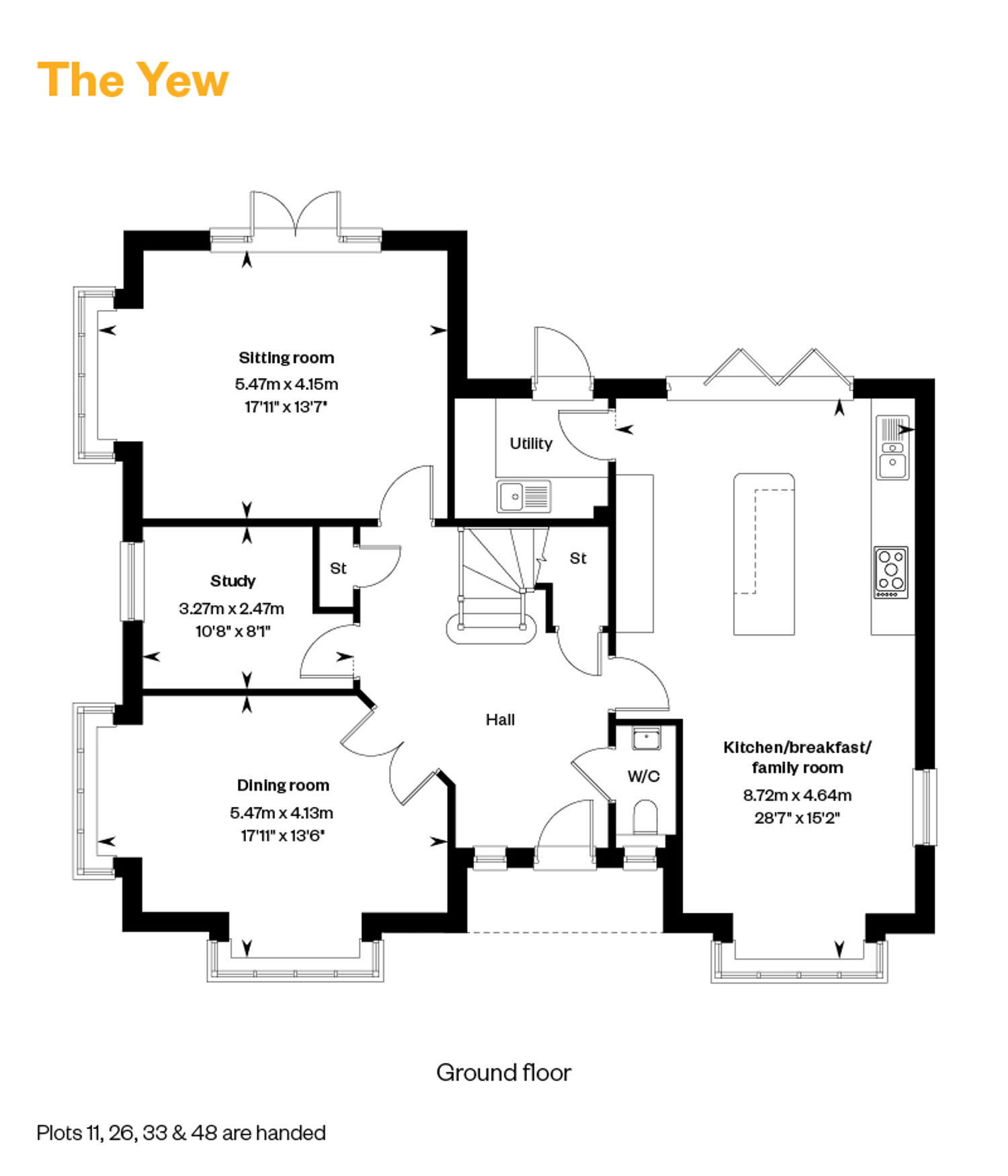 Bliss Willows Floorplans The Yew Ground Floor
